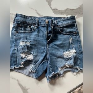 EUC distressed jean cut off